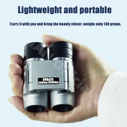 Binoculares portátiles 500x25 telescopio Bak4 prisma FMC recubrimiento para observación de aves caza Camping senderismo