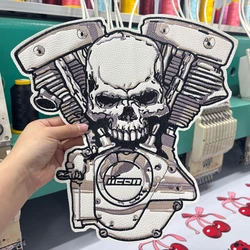 Parches bordados grandes para planchar Live To Ride, parches tácticos grandes para ropa, parches térmicos para motociclista para ropa