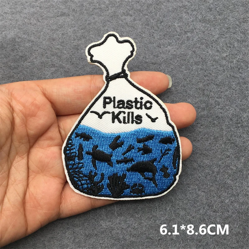 Parche de ondas de montaña para ropa, Parche de viaje natural, apliques de planchado, pegatinas, insignias bordadas, Parche de rayas para mochila - imagen 4