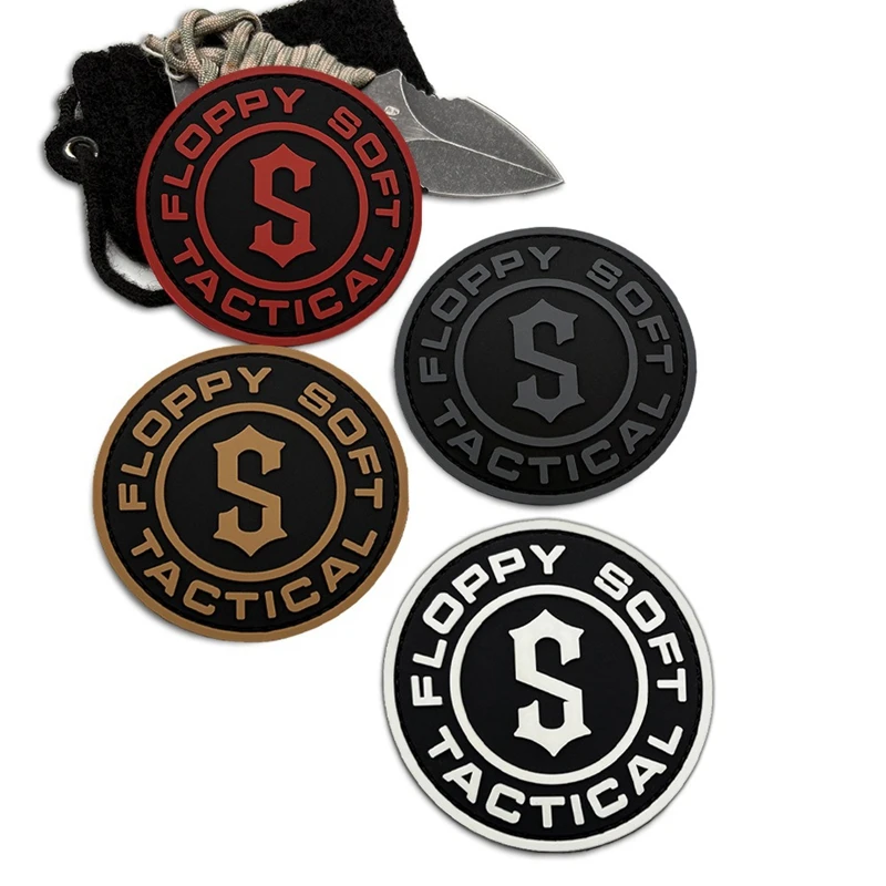 Parche de gancho y bucle de piraña, accesorios de PVC, parches brillantes, insignia moral al aire libre, insignias tácticas de ropa - imagen 3