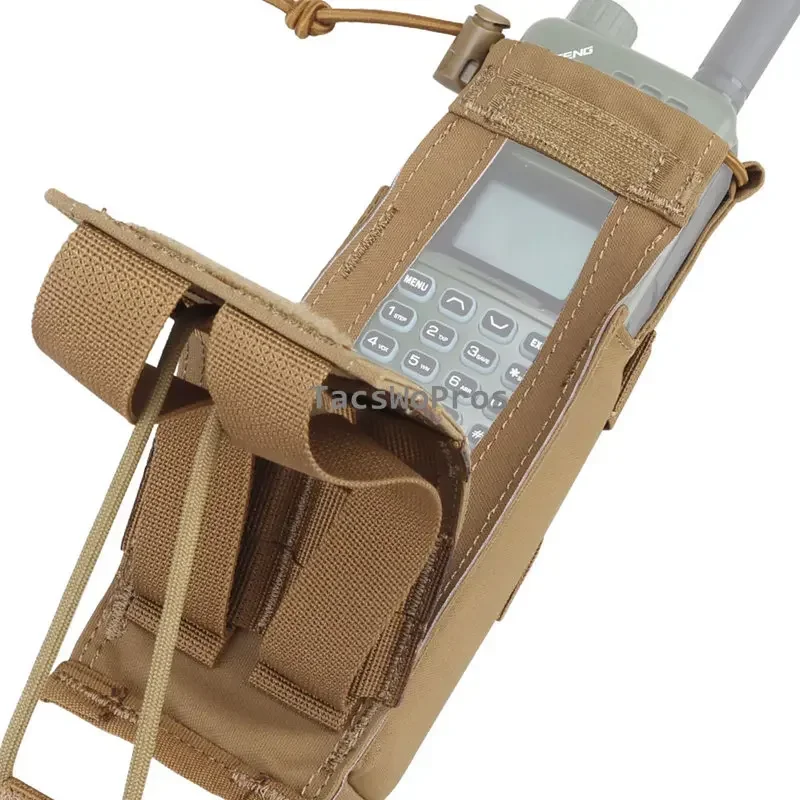 Bolsa de Radio para walkie-talkie PRC 152, bolsillo de Radio desplegable Molle, bolsa de transporte para interfono de caza y combate táctico - imagen 2