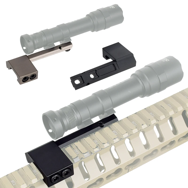 Linterna táctica de Metal, montaje compensado M300 M600 M951 M620V, luz para arma, Rifle Airsoft, accesorios de soporte de riel de 20mm - imagen 5