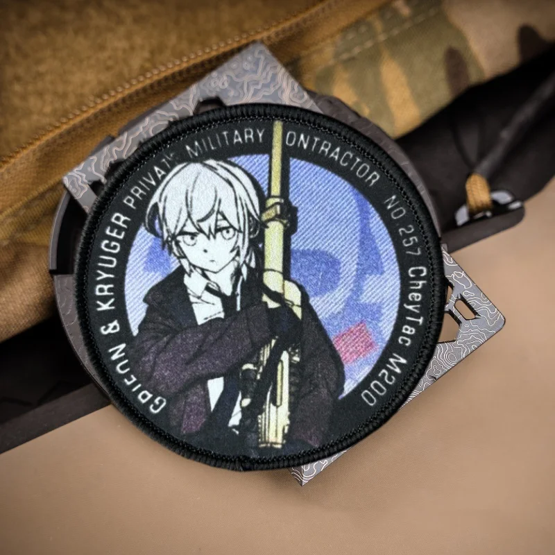 Parche con estampado de Anime, insignia de moral táctica, gancho, parches militares, mochila, brazalete, pegatina para ropa - imagen 4