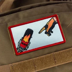 Creación de parches tácticos de úlcera, parche de bandera con gancho y bucle para quemar, insignia de moral del ejército militar, pegatinas para mochila