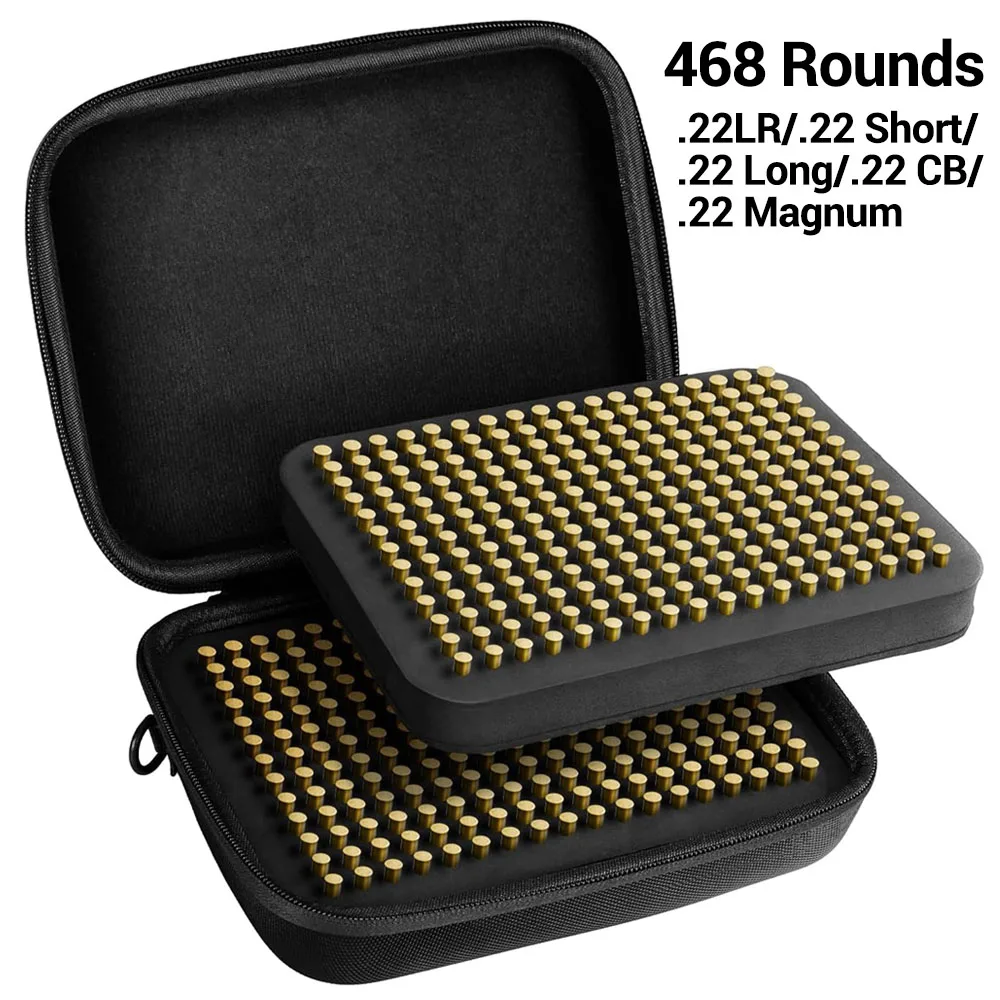 Caja de almacenamiento de municiones de 468 balas.22LR.22LR/.22 Estuche para municiones corto/.22 largo Bolsa para balas portátil 9 mm.223 5.56 Estuche para balas de municiones - imagen 2