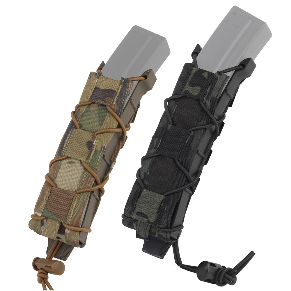 Bolsa táctica Molle MP5 MP7 para pistola extendida, 9mm, 45, bolsa larga Mag, accesorios de caza militar Airsoft
