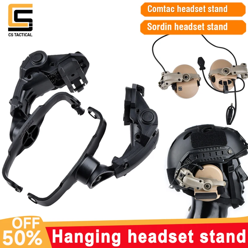 Adaptador Táctico WADSN de Rotación Rápida 360° para Riel de Casco – Soporte para Auriculares Comtac/Sordin – Compatible con Base Riel ARC Wendy