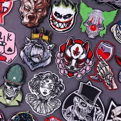 Parches termoadhesivos punk – Estampados de rayas, payaso y animales