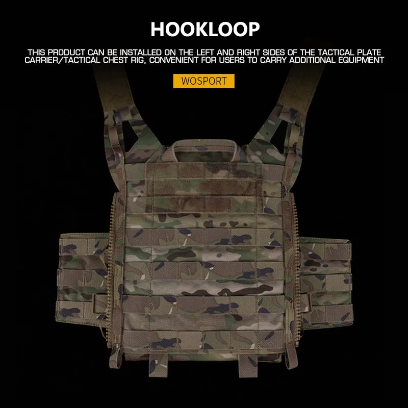 R Molle-Chaleco táctico con Panel lateral de camuflaje, accesorios para colgar en el pecho - imagen 3