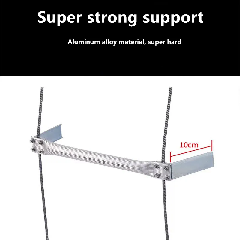 Escalera cuerda de rescate contra incendios con cable aluminio - imagen 5