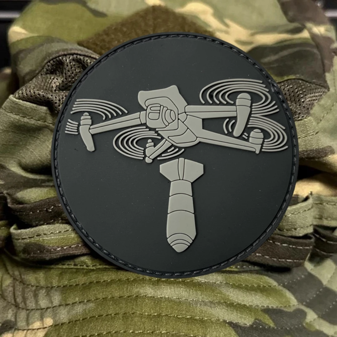 Parche de UAV, insignia de moral táctica, Chevron, parches de gancho y bucle de PVC para ropa, brazalete militar, pegatina para mochila - imagen 5