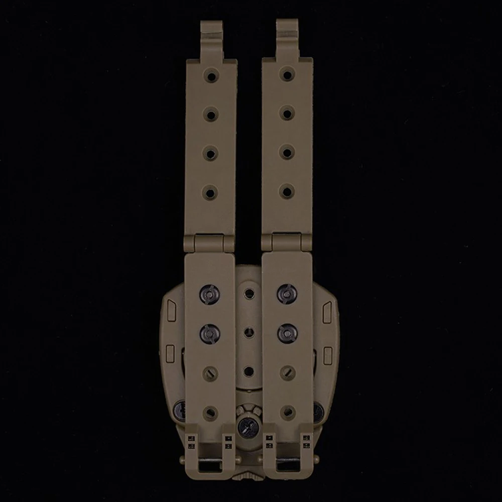 Adaptación de funda táctica Molle, Base de montaje de funda de caza giratoria de 360 grados, accesorios de funda Modular para Paintball Airsoft - imagen 3