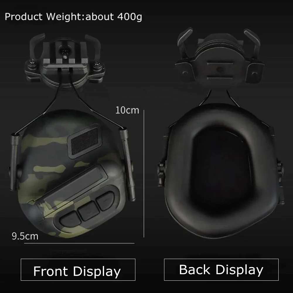 Casco táctico tipo versión con cancelación de ruido auriculares tácticos accesorio de comunicaciones protección auditiva orejera auriculares - imagen 3