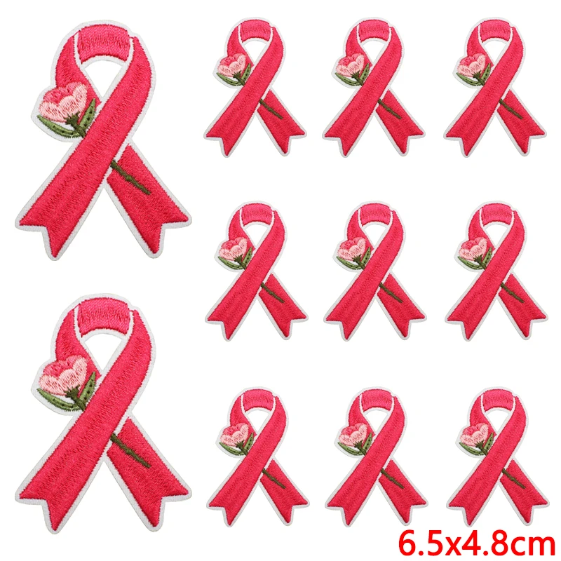 10 unids/lote, venta al por mayor, apliques de bufanda de esperanza, parches para planchar para pegatinas de ropa, parches bordados de dibujos animados en ropa, insignias DIY - imagen 4