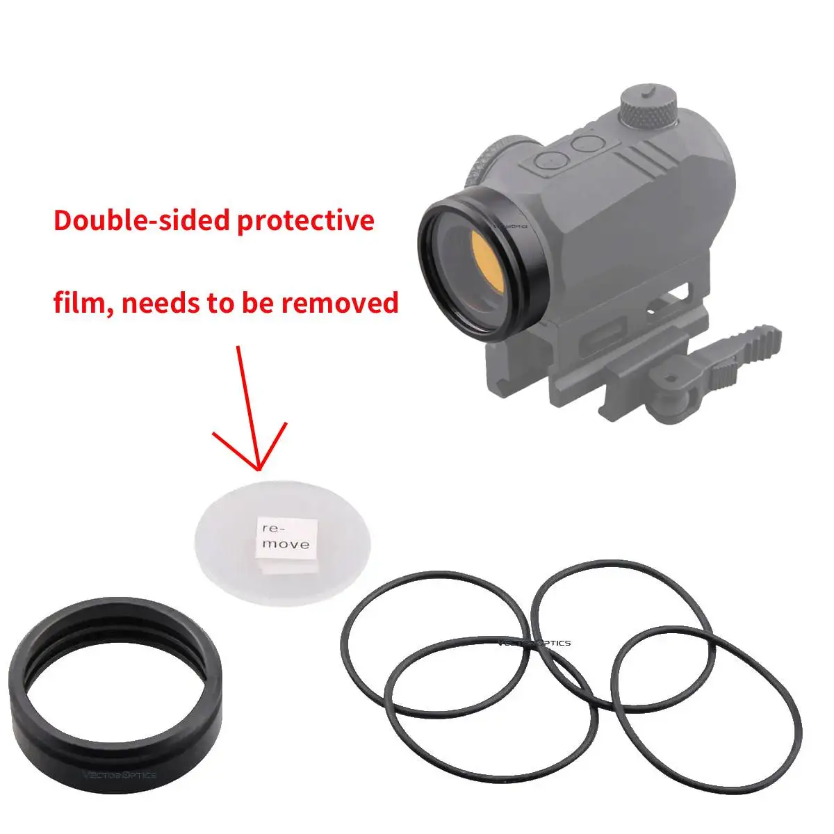 Victoptics-tapa protectora de lente de objetivo, compatible con cubierta de alcance de punto rojo, totalmente de Metal para juego Airsoft, evita la lente rota - imagen 2