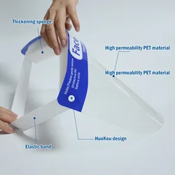 Protector facial reutilizable antisalpicaduras transparente ligero