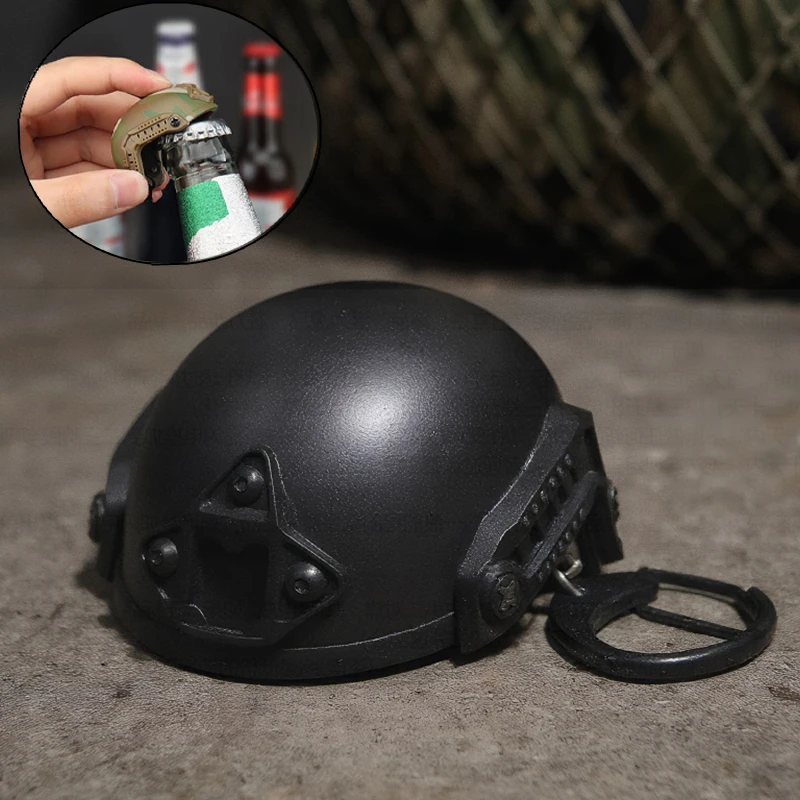 Cascos tácticos rápidos abridor de botellas llavero estilo táctico Mini abridor de cerveza para mochila accesorios de regalo