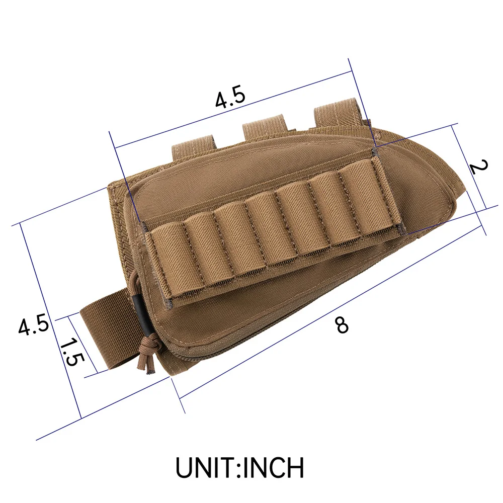 Bolsa de cartucho de apoyo de culata de Airsoft ajustable, soporte de carcasa para Rifle de Paintball táctico, funda cartuchera para caza - imagen 2