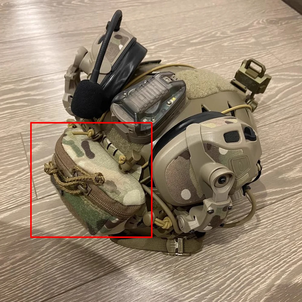 Bolsa trasera Universal para casco estilo SC, bolsa para batería, contrapeso NVG, accesorios tácticos para casco - imagen 5