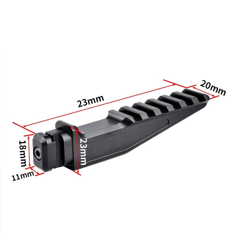 Soporte vertical táctico HRF SKI * FF UN * TIY Fast 6 ranuras Picatinny Rail Ftc 2,26 "montaje elevador óptico para T01 T02 NGAL PEQ MAWL Airsoft - imagen 3