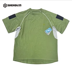 Shekkingears Camisa táctica de manga corta secado rápido