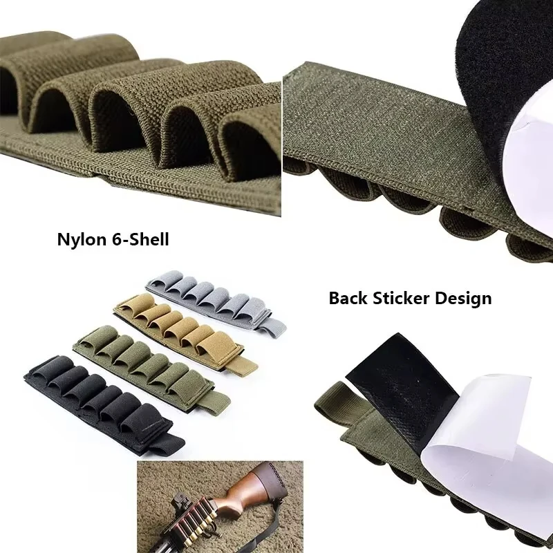Bolsa MOLLE para escopeta – 6 ranuras nailon resistente caza - imagen 3