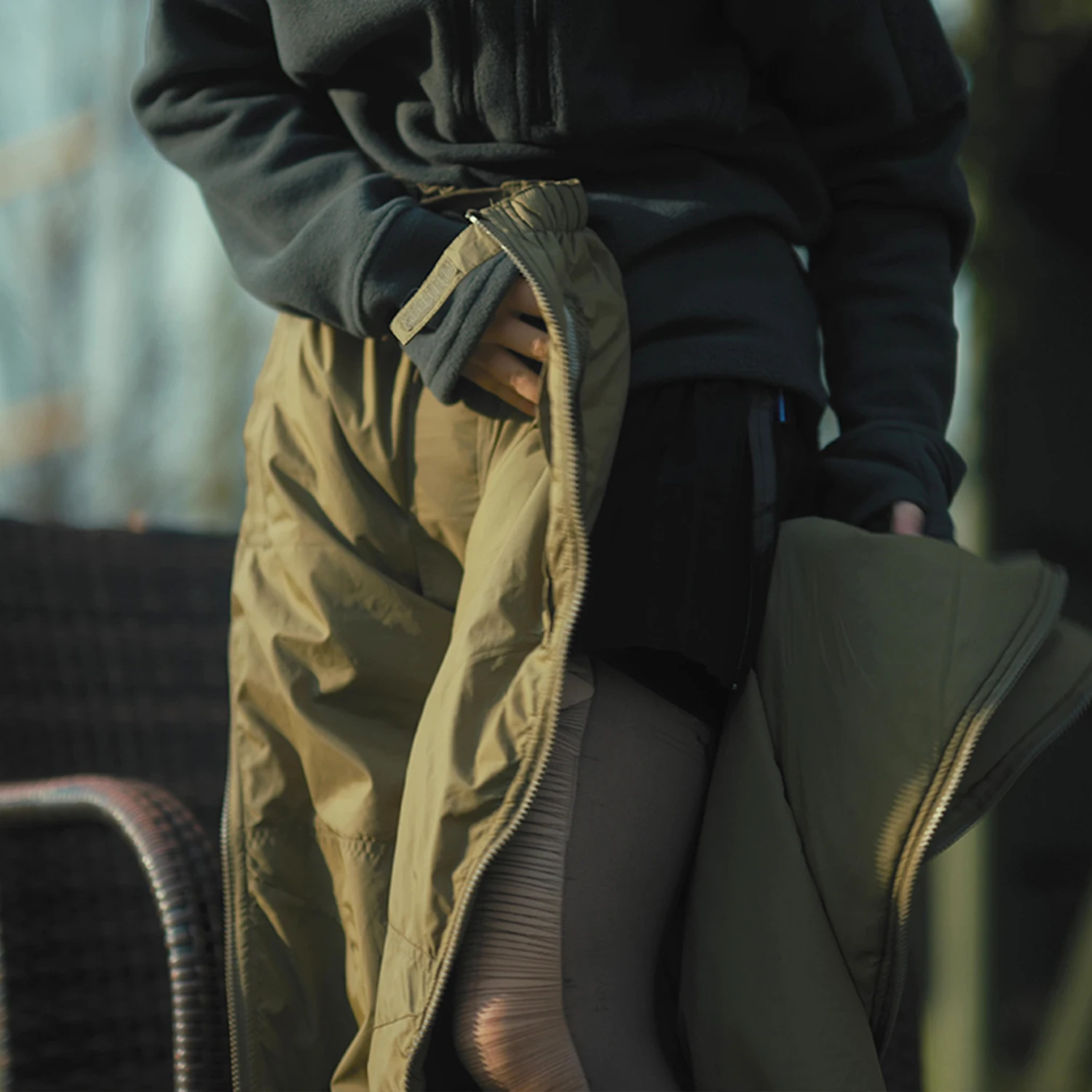 Chaqueta de algodón británica PCS Chaqueta cálida P Cortavientos de algodón Pantalones fríos impermeables/amente con cremallera Pantalones de esquí - imagen 3