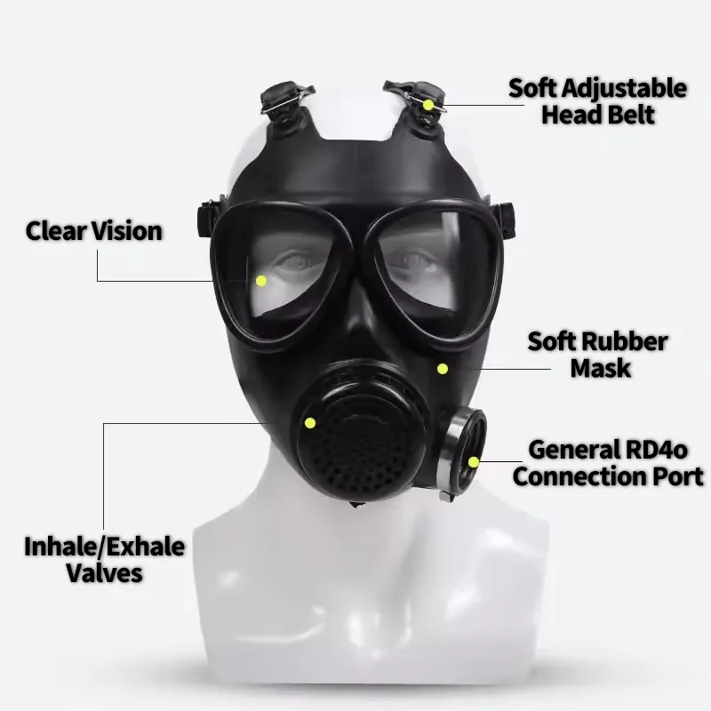 Mascarilla facial completa Pro MF14/87: filtro de vapor orgánico de 40 mm para laboratorios químicos, aerosol Agri, cabinas de pintura, desinfección industrial - imagen 2