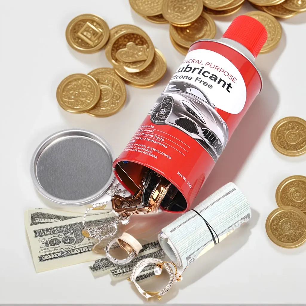 Caja de dinero secreta almacenamiento oculta para joyería viaje, anillo efectivo, contenedor seguridad Metal resistente al agua - imagen 3