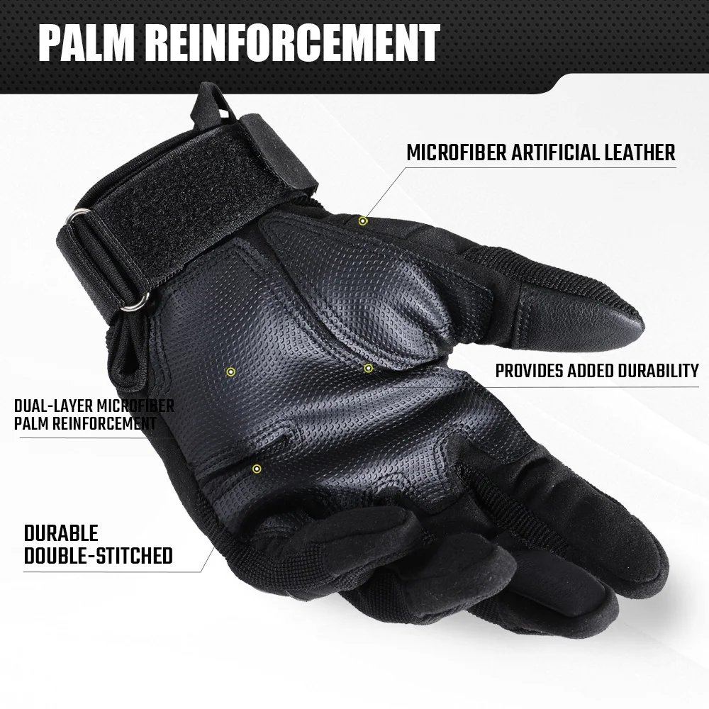 Guantes de ciclismo con pantalla táctil, guantes de dedo completo para deportes al aire libre, caza, combate, escalada, tiro, senderismo, montar, resistentes a los golpes y al desgaste - imagen 3
