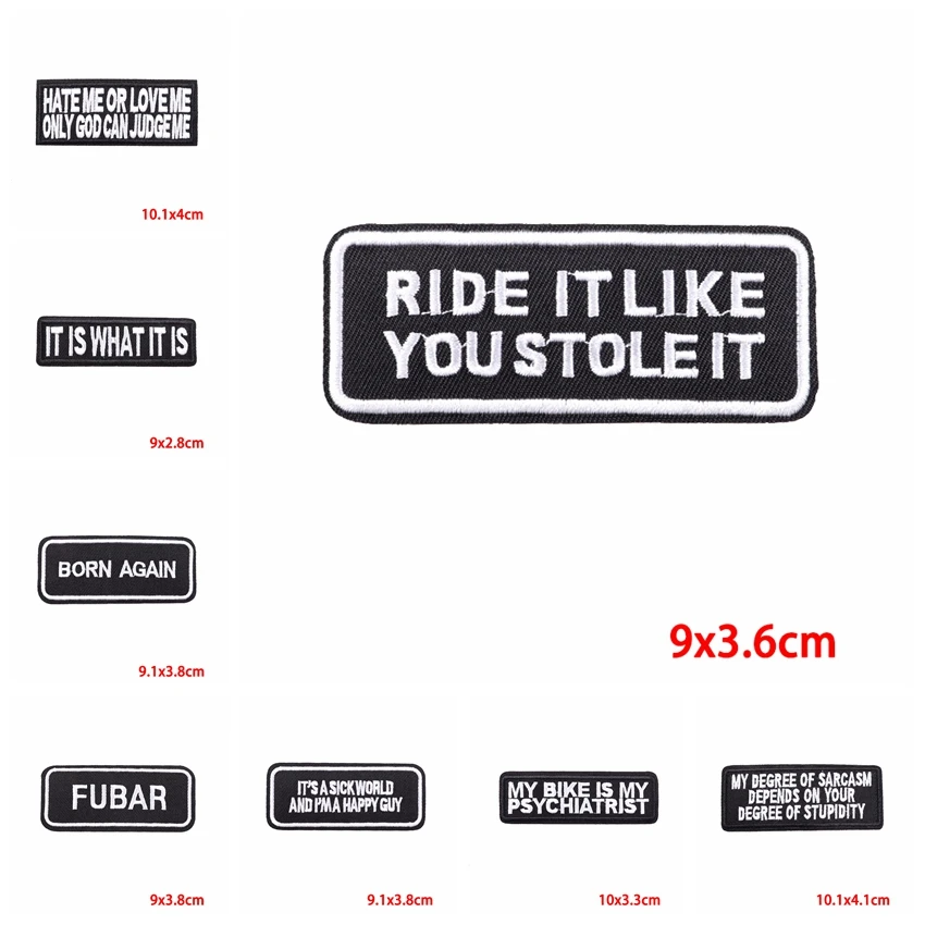 Parche bordado de letras especiales, parches para planchar para ropa, chaqueta, Jeans, sombreros, coser insignias bordadas, bricolaje, 10 unids/lote - imagen 2