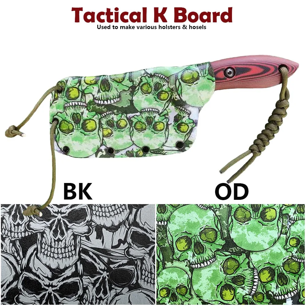 Funda de pistola KYDEX para caza y Paintball, accesorios tácticos militares de Airsoft con patrón de calavera - imagen 2