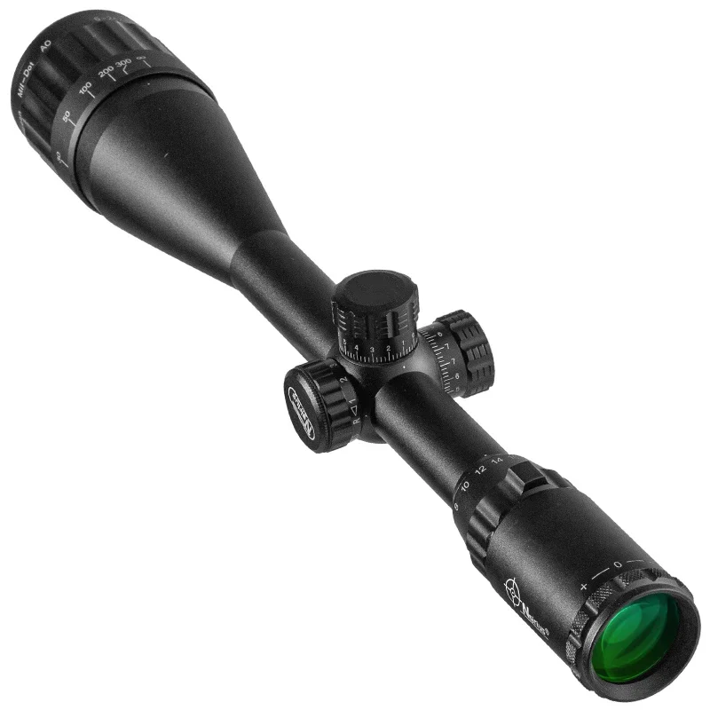 NSIRIUS 6-24x50AOE óptica rojo verde iluminado Mil Dot Rifle Scope precisión caza alcance Air Rifle Scope con cubierta montaje - imagen 5