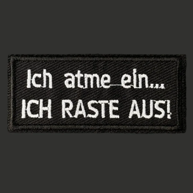 “Ich Atme Ein... ICH RASTE AUS!" Parche Tactics Morale Insignia Impresión Gancho y Bucle Mochila Ropa Decoración Pegatina Brazalete - imagen 2