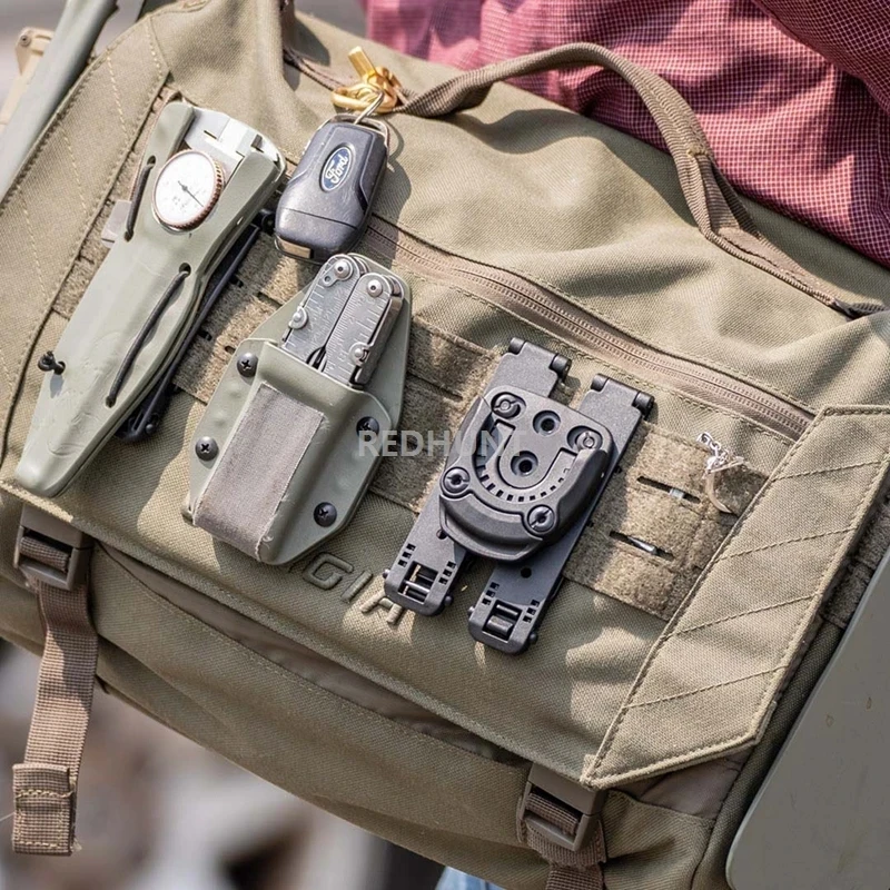 Mini sistema de montaje táctico Tek-Mount de conexión rápida para bolsas de revistas, funda para pistola, bolsas de torniquete, equipo de cinturón de trabajo de caza