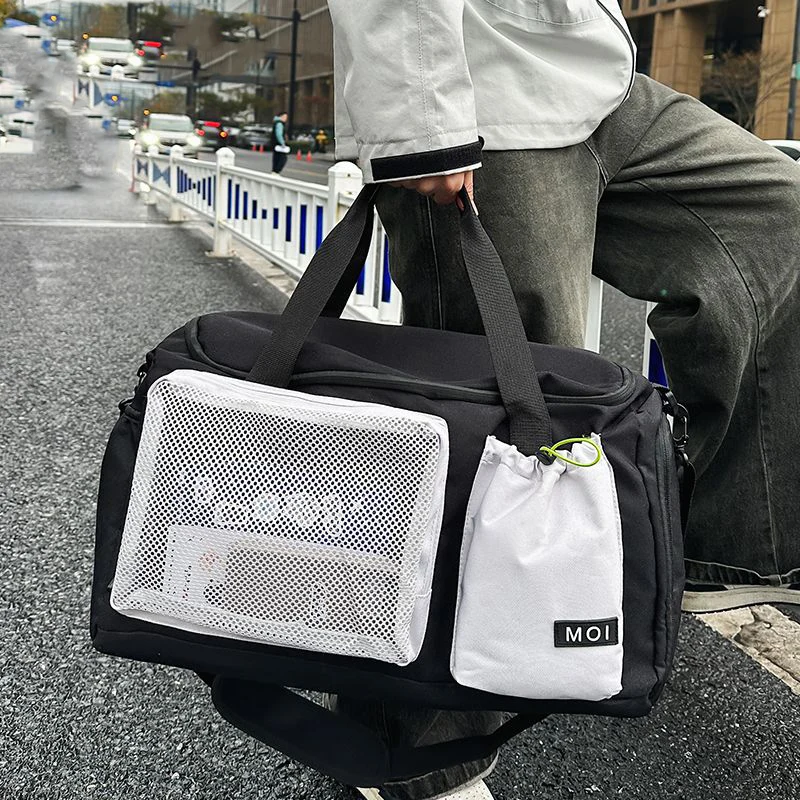 Bolsa de lona deportiva para gimnasio, bolsos húmedos y secos de viaje para mujer, bandolera de hombro para natación, Fitness, Camping al aire libre, paquete de fin de semana - imagen 4