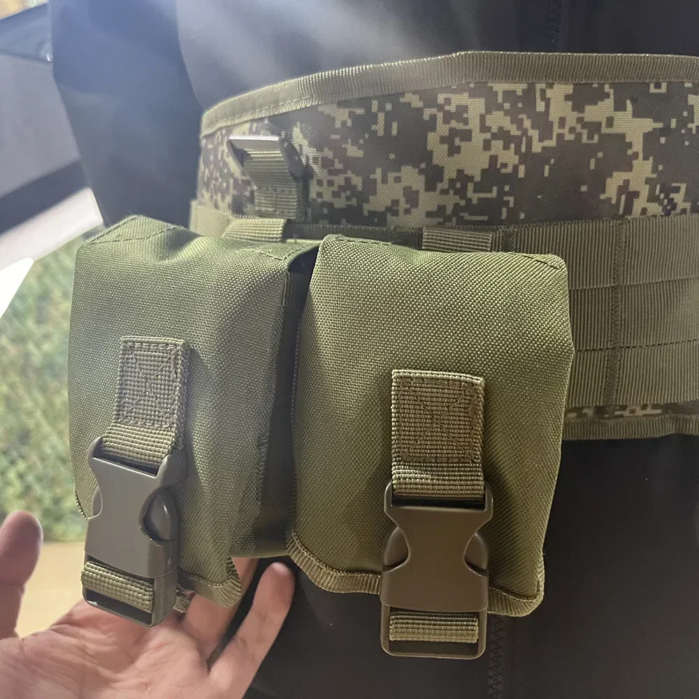 Bolsa Molle individual doble Frag para granada, bolsa EDC para senderismo al aire libre, accesorios de caza, funda Mag, bolsas de cintura, bolsas para chaleco M67 LBT - imagen 2