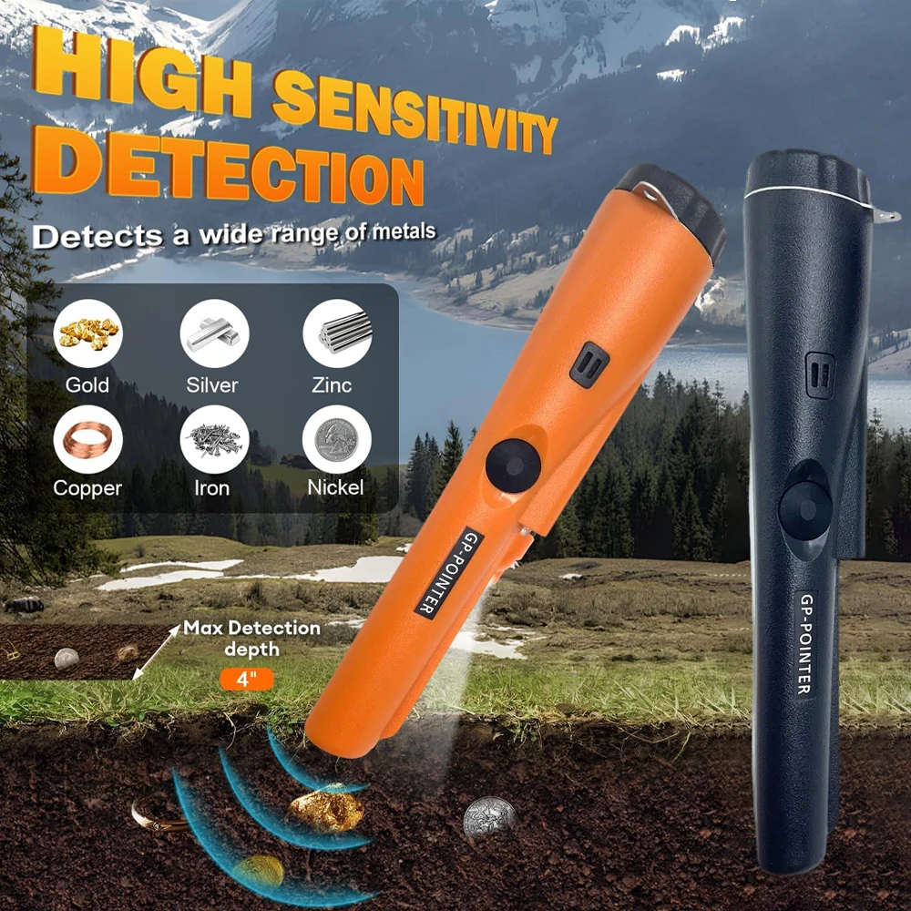Pinpointer para detector de metales - Varita puntero de mano impermeable profesional - Alta sensibilidad 360 ° Detección para Adultos, Niños