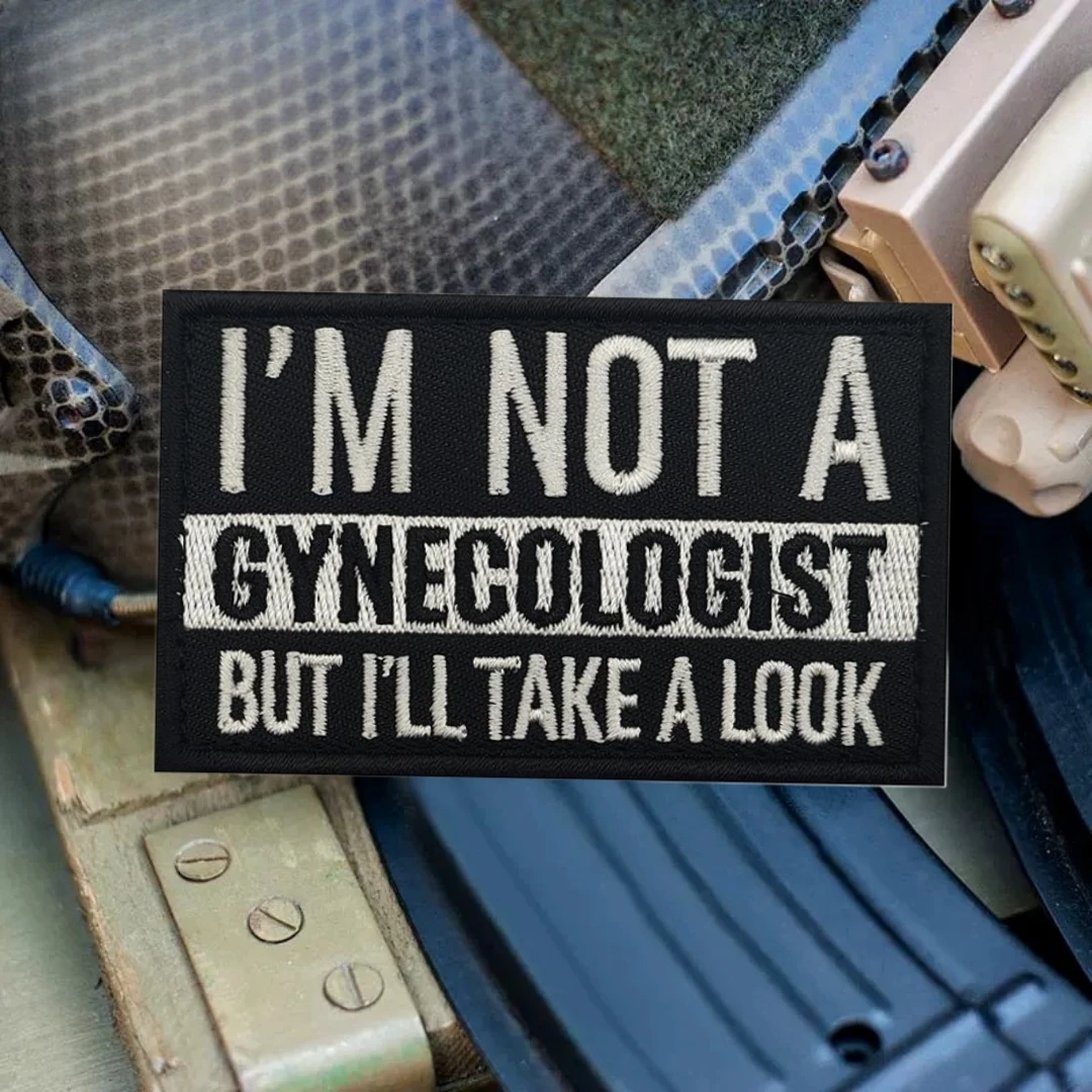 Parche táctico de moral, brazalete militar "No soy pero hago un aspecto", parches de gancho y bucle bordados para pegatina de ropa - imagen 2