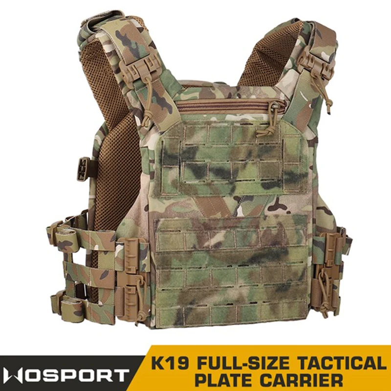 Chaleco táctico WOSPORT, sistema MOLLE ajustable para entrenamiento Airsoft, juegos de supervivencia, equipo de aventura al aire libre, portador multiusos - imagen 5