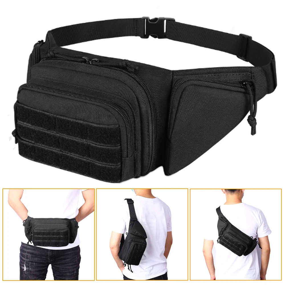 Bolsa de cintura táctica para pistola, bolsa de cintura oculta, riñonera multifunción, funda para revista, bolsa para teléfono para caza