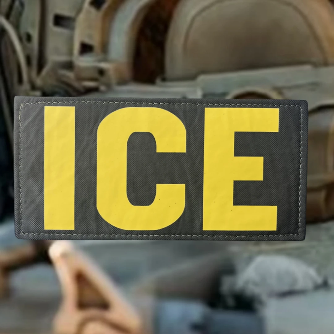 Parche táctico azul hielo – Moral military con velcro adhesivo - imagen 4