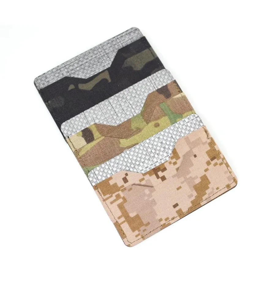 Tarjetero táctico para tarjetas de identificación al aire libre, bolsa portátil para tarjetas de crédito, bolsa con Clip pequeño, ranuras para tablero Tegris - imagen 4