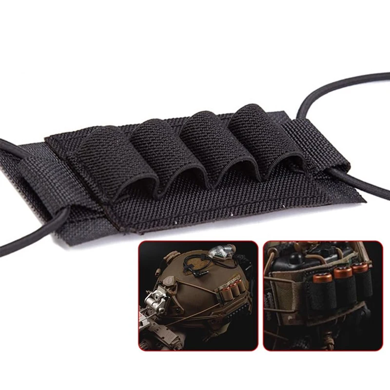 Casco táctico NVG CR123A tablero de almacenamiento de batería elástica dispositivo de visión nocturna cinturón de fijación 2 uds cordones de almacenamiento de batería de casco - imagen 4