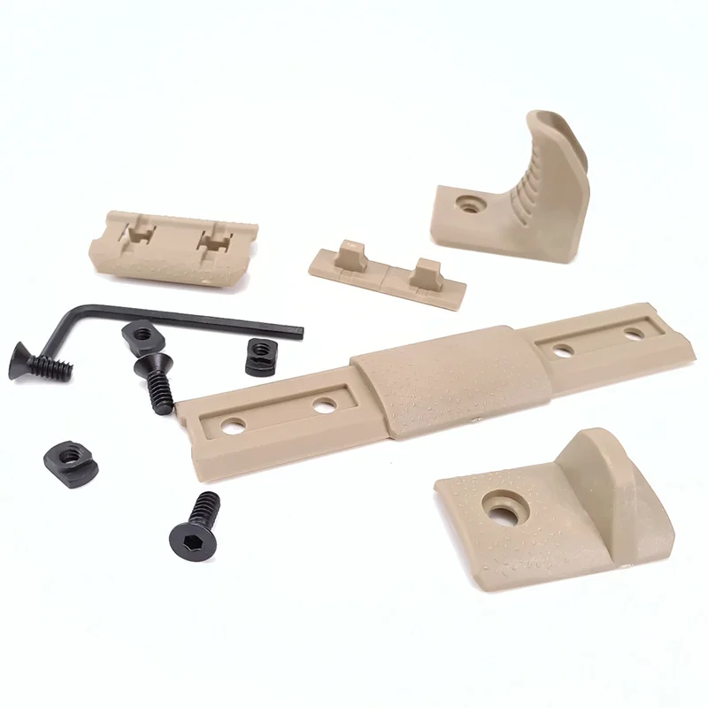 Cubiertas universales de riel resistentes al calor para KeyMod/M-LOK, kit táctico de plástico de nailon Compatible con Airsoft AR15 M4 HK416 ACR - imagen 3