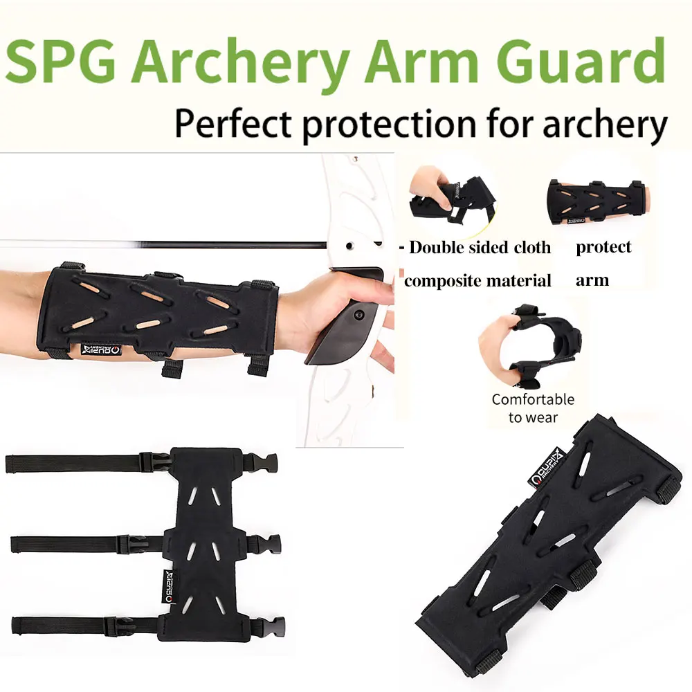 Protector de Brazo para Tiro con Arco, Correa de Protección, Tela de Doble Cara, Compuestos, Accesorios para Caza con Arco al Aire Libre - imagen 4