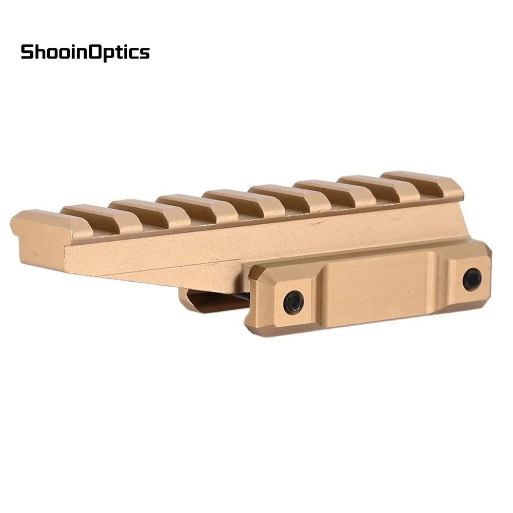 Soporte táctico elevado para óptica Red Dot: elevador de riel Picatinny Weaver de aluminio duradero - imagen 4