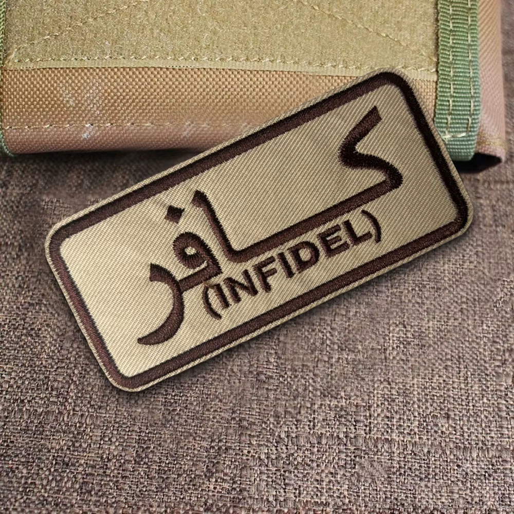 Parche táctico bordado INFIDEL con velcro para chaleco y mochila - imagen 3