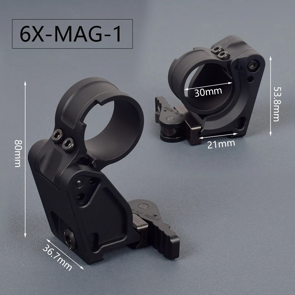 Unidad táctica montaje rápido G33 G43 G45 soportes de alcance lupa FTC 3X 6x con palanca QD 2,26 "altura óptica G23 G30 6X-MAG-1 montaje - imagen 4