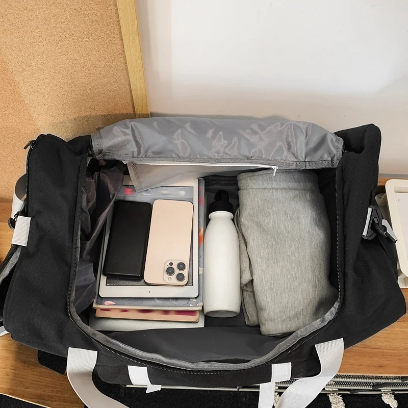 Bolsa de Fitness al aire libre para viajar, acampar, compartimento para zapatos de gran capacidad, bolso de separación en seco y húmedo, bolsas deportivas para entrenamiento de gimnasia y Yoga - imagen 4